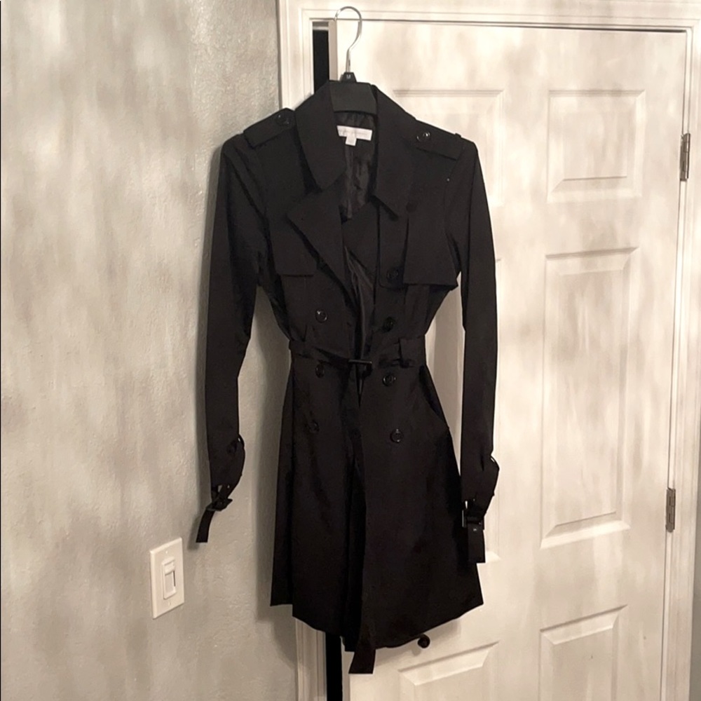 New York & Company Black Trench Coat